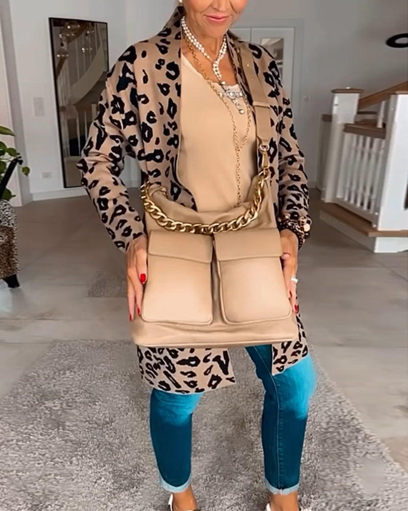 Cardigan im Leopardenmuster