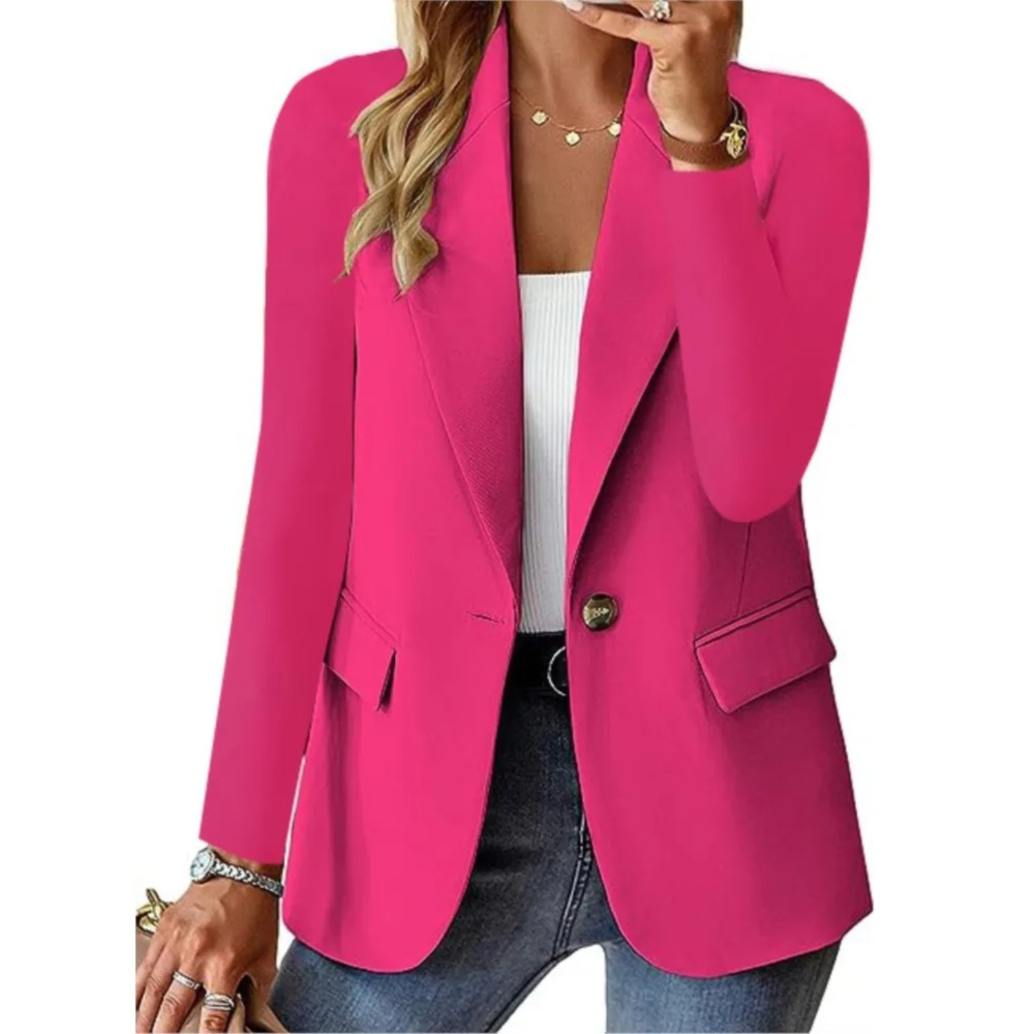 Blazer für Damen mit Knöpfen und praktischen Taschen