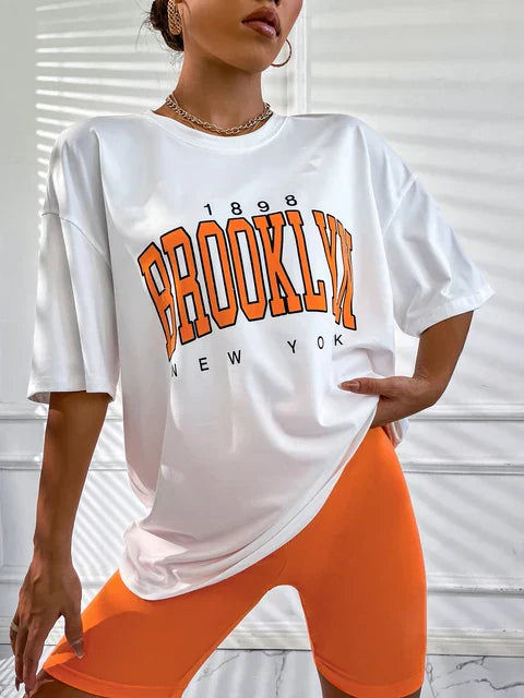 Brooklyn Vintage-Style Oversized T-Shirt