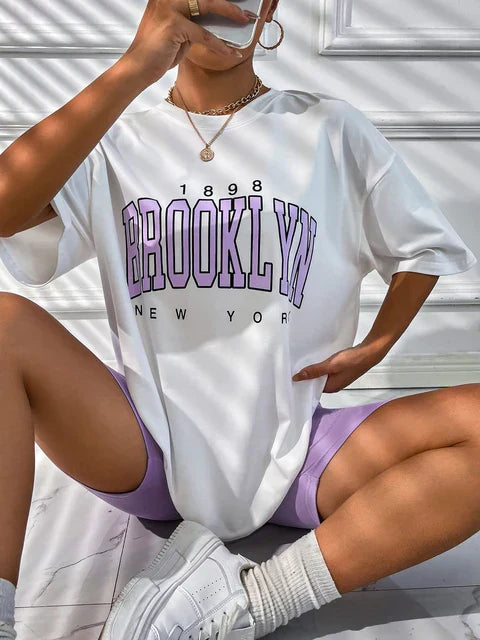 Brooklyn Vintage-Style Oversized T-Shirt