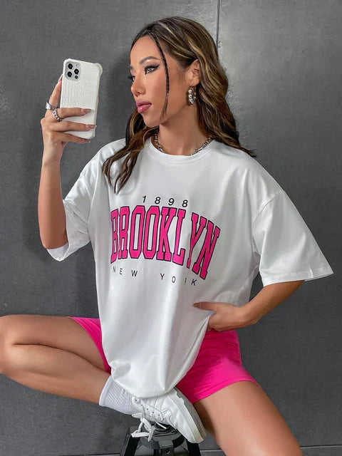Brooklyn Vintage-Style Oversized T-Shirt