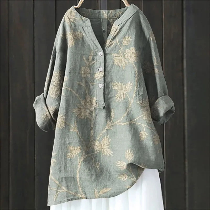 Casuall Blouse with Floral Pattern