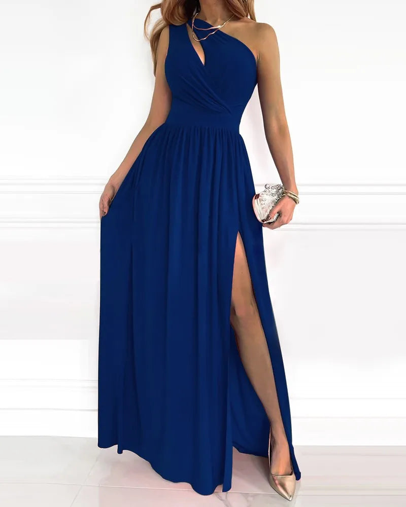 Asymmetrisches elegantes Maxikleid