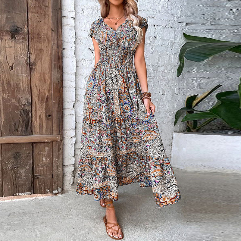 Bohemian Vintage-Inspired Maxi Dress