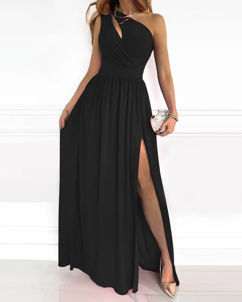Asymmetrisches elegantes Maxikleid