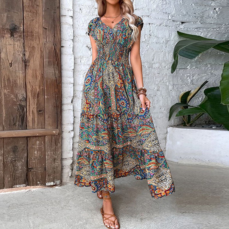 Bohemian Vintage-Inspired Maxi Dress